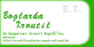 boglarka kroutil business card